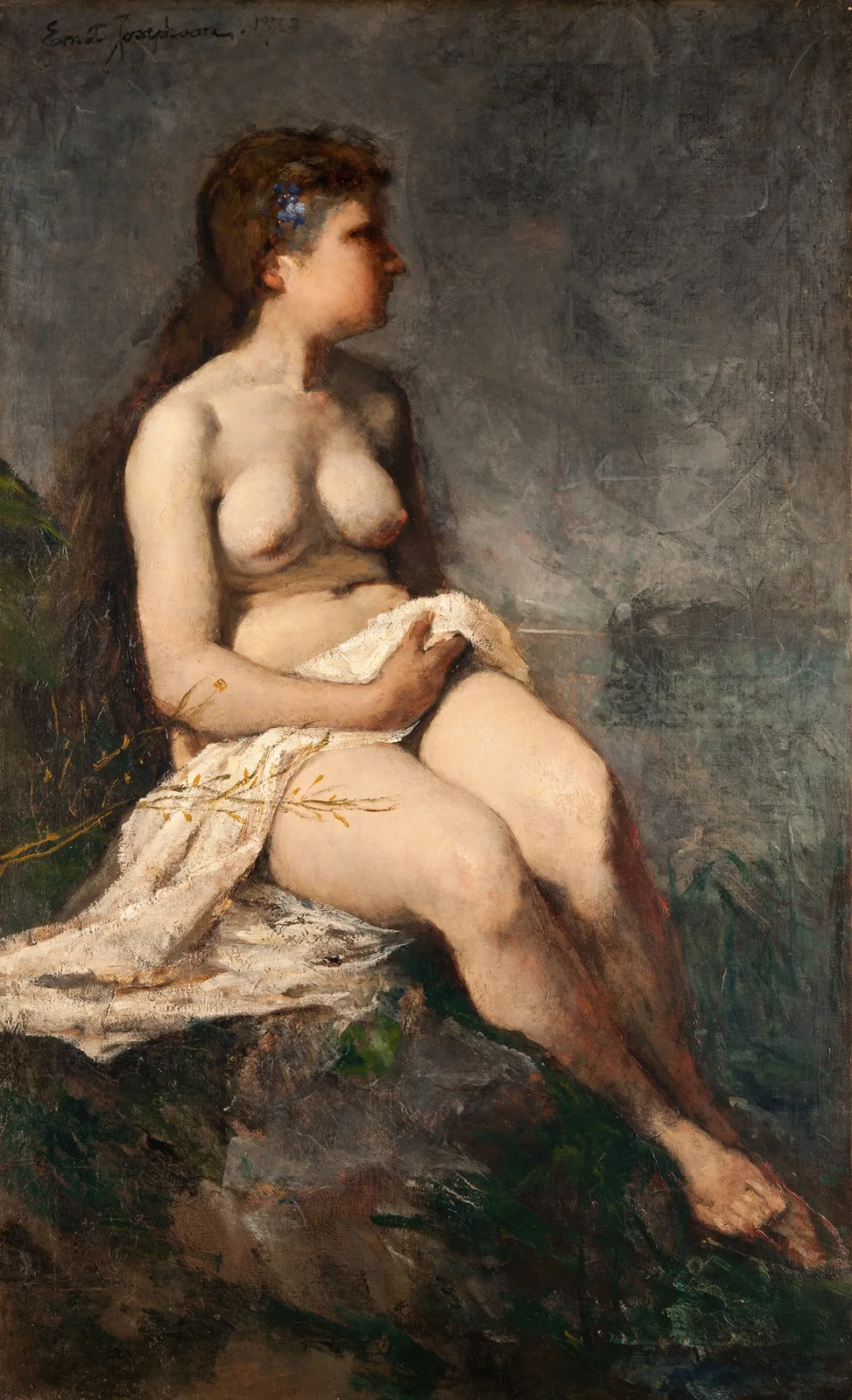 Female Nude Study av Ernst Josephson