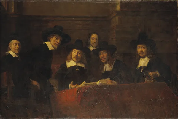 Staalmeesters. After Rembrandt av Ernst Josephson