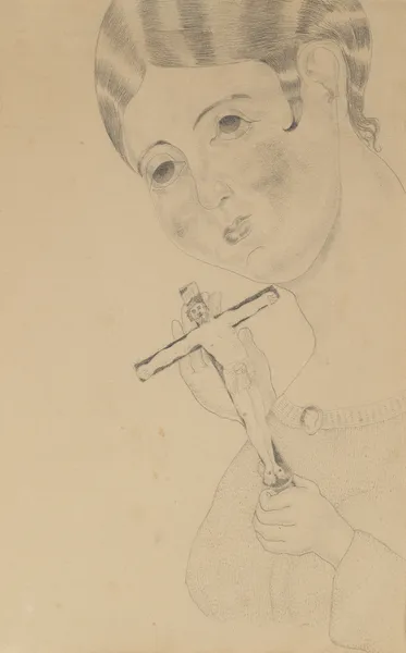 Woman with Krucifix av Ernst Josephson