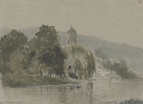 By the Tauber near Wertheim av Friedrich Ernst Morgenstern