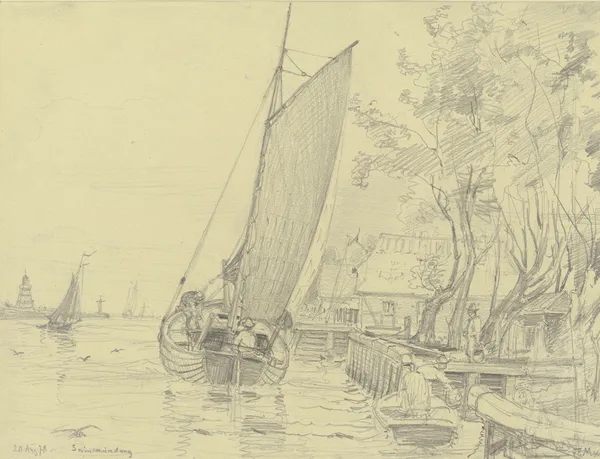Port of Swinemünde av Friedrich Ernst Morgenstern