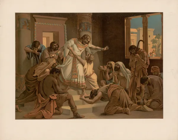 Joseph reveals himself to his brothers av Ernst Pessler