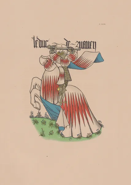 Ancien armorial équestre de la Toison d’or et de l’Europe au 15e siècle Pl.034 av Berger-Levrault et Cie