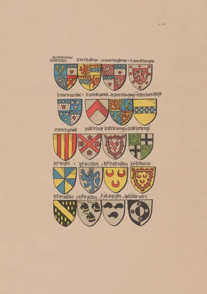 Ancien armorial équestre de la Toison d’or et de l’Europe au 15e siècle Pl.107 av Berger-Levrault et Cie