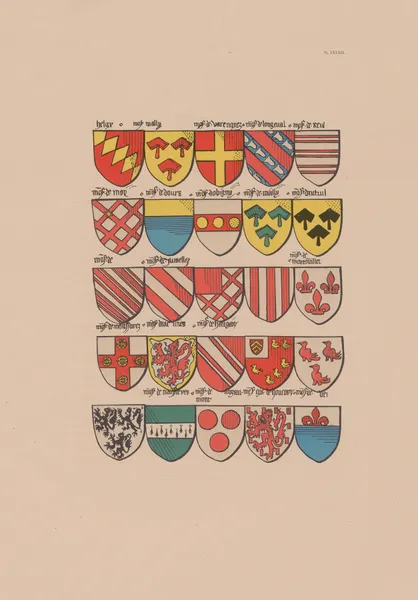 Ancien armorial équestre de la Toison d’or et de l’Europe au 15e siècle Pl.083 av Berger-Levrault et Cie
