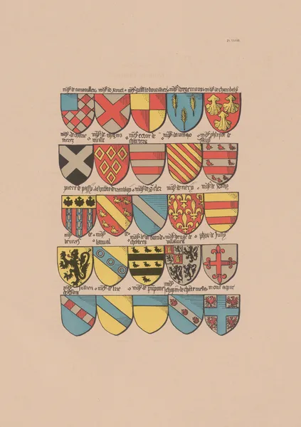 Ancien armorial équestre de la Toison d’or et de l’Europe au 15e siècle Pl.068 av Berger-Levrault et Cie
