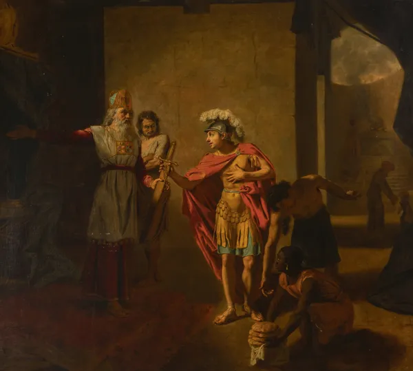 Ahimelek presenting David the sword of Goliath av Jean-Etienne Liotard