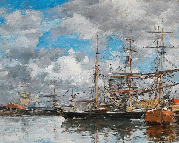 Le bassin de Deauville av Eugène Boudin