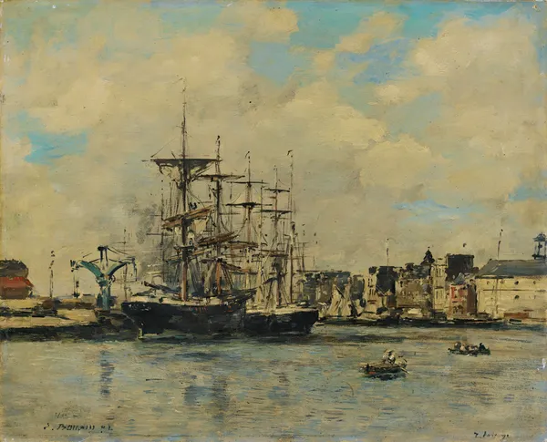 Le Havre. Bassin De La Barre av Eugène Boudin