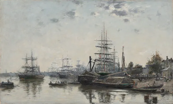 View of Bordeaux, from the Quai des Chartrons av Eugène Boudin