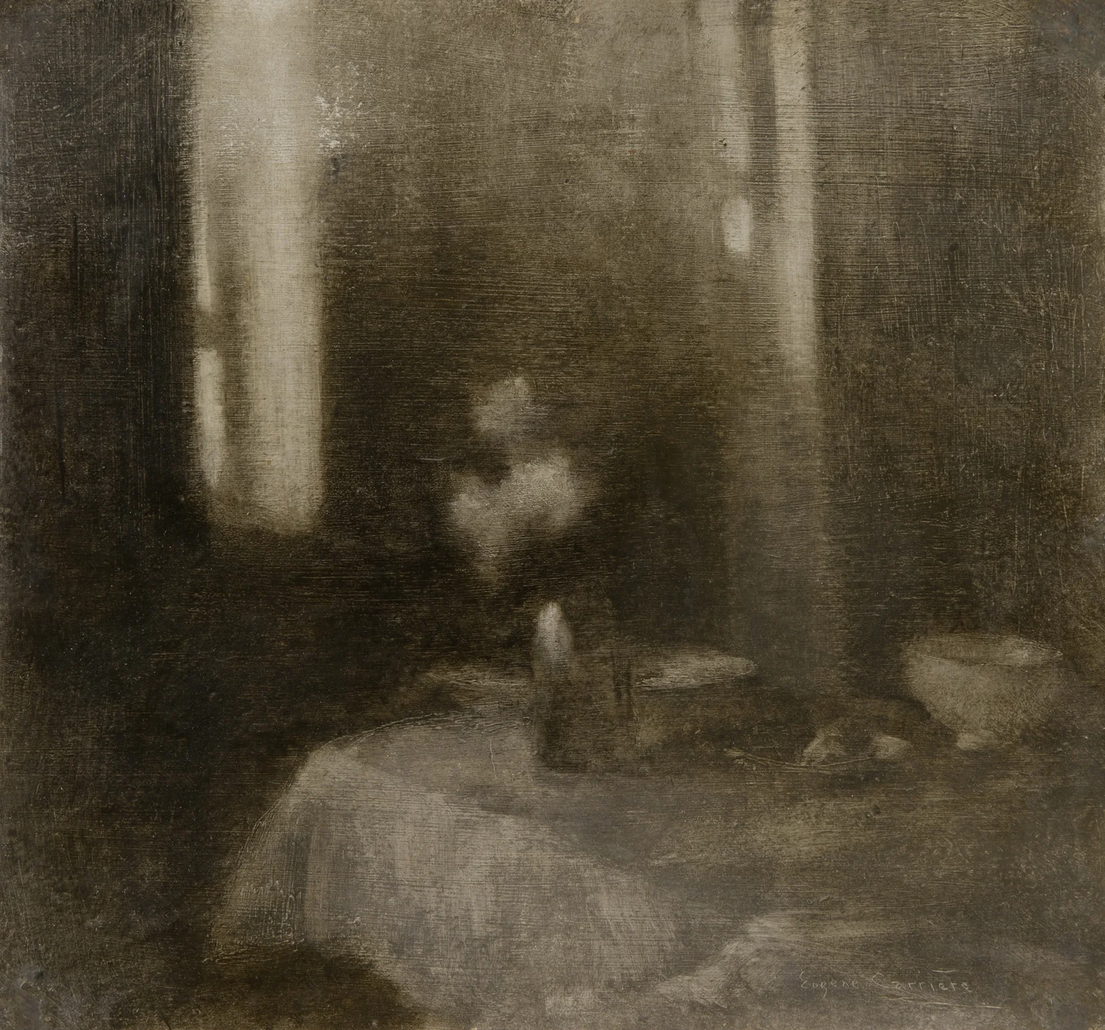 Interior with a Vase av Eugène Carriere
