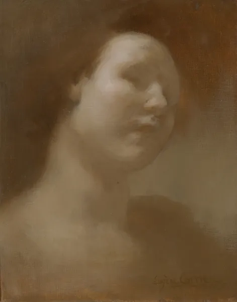Portrait of a Girl av Eugène Carriere