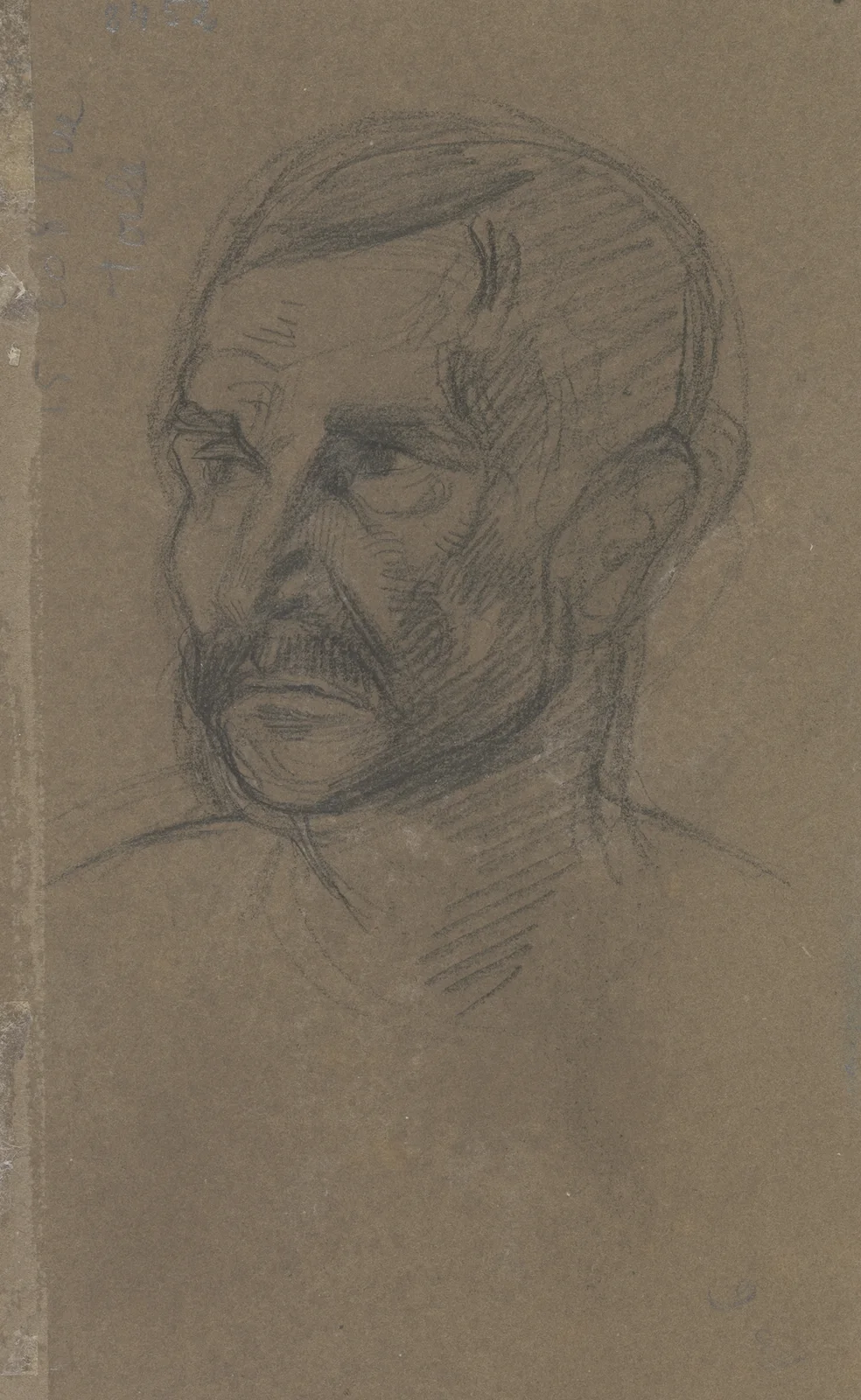 A man’s head av Eugène Delacroix