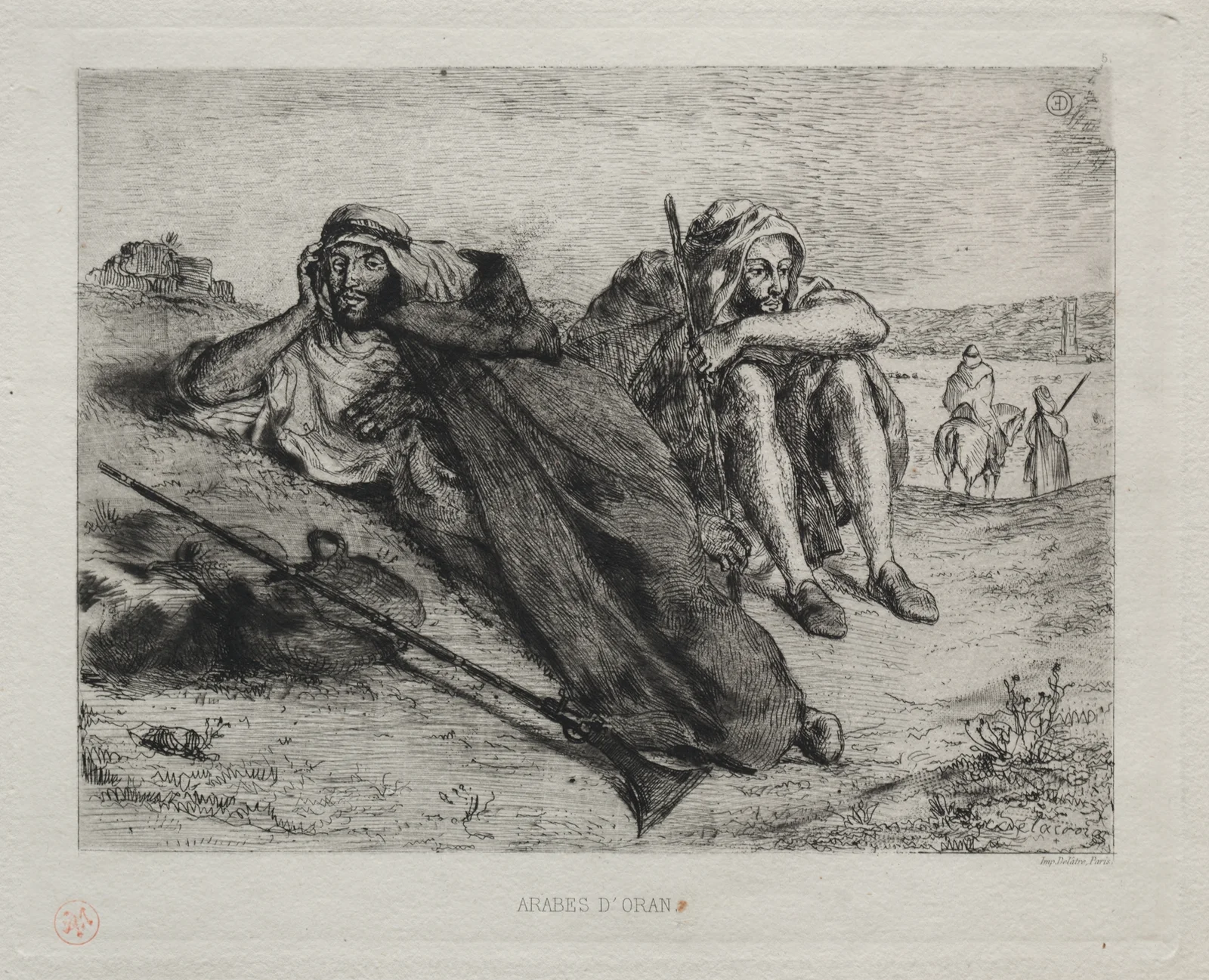 Arabes d’Oran av Eugène Delacroix