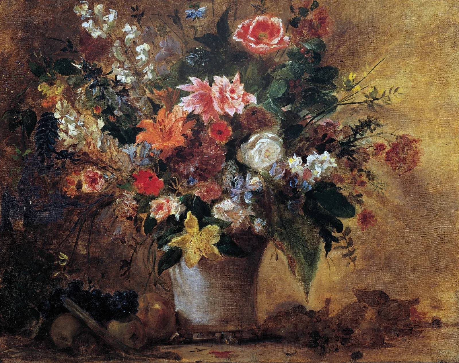 Blumenstillleben av Eugène Delacroix