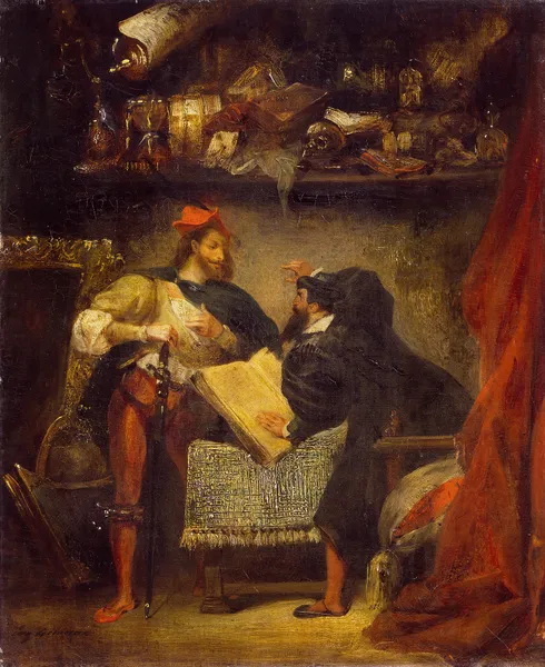 Faust and Mephistopheles (1827-8) av Eugène Delacroix