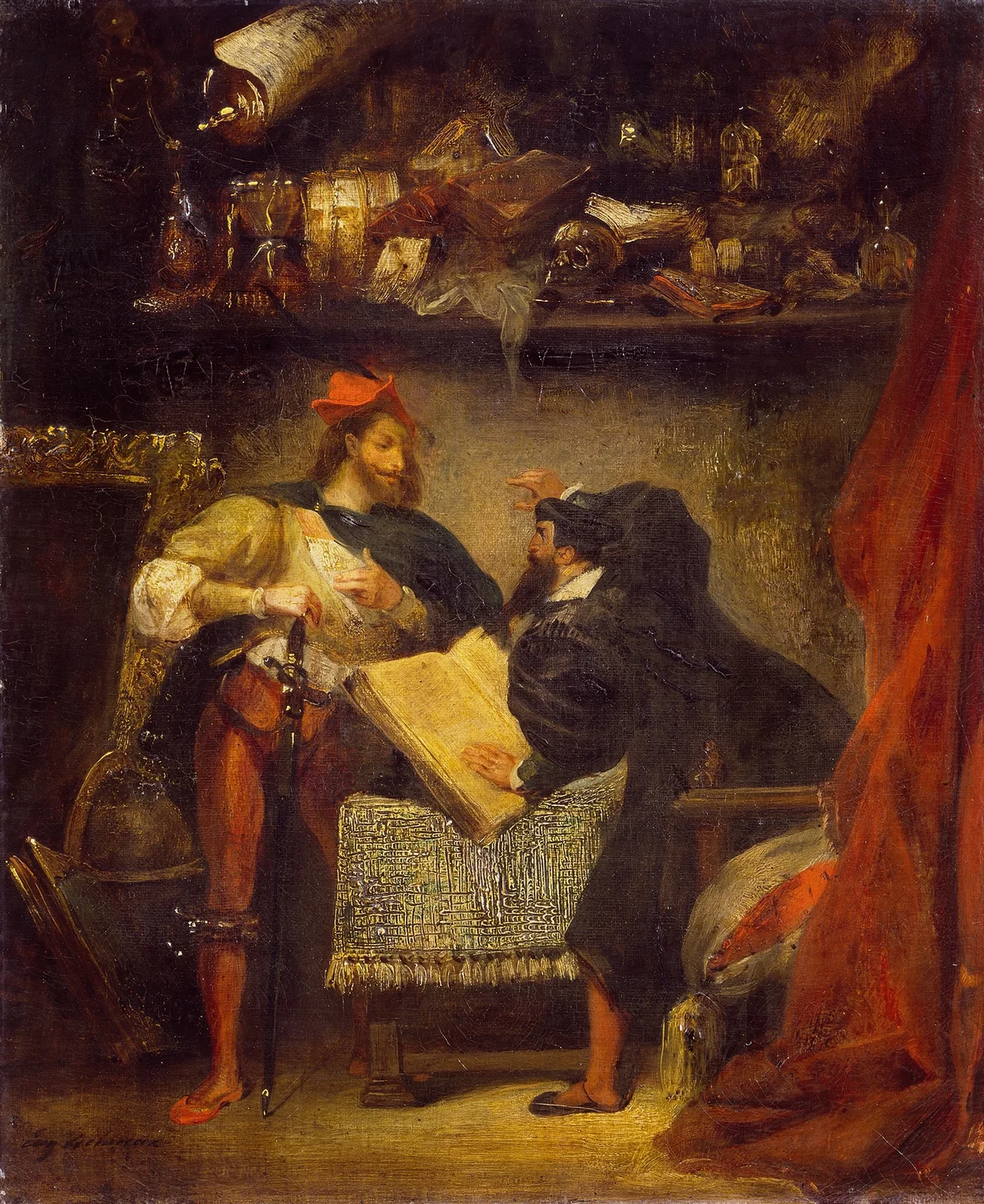 Faust and Mephistopheles (1827-8) av Eugène Delacroix