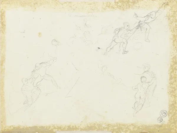 Faust und Mephisto auf dem Blocksberg av Eugène Delacroix
