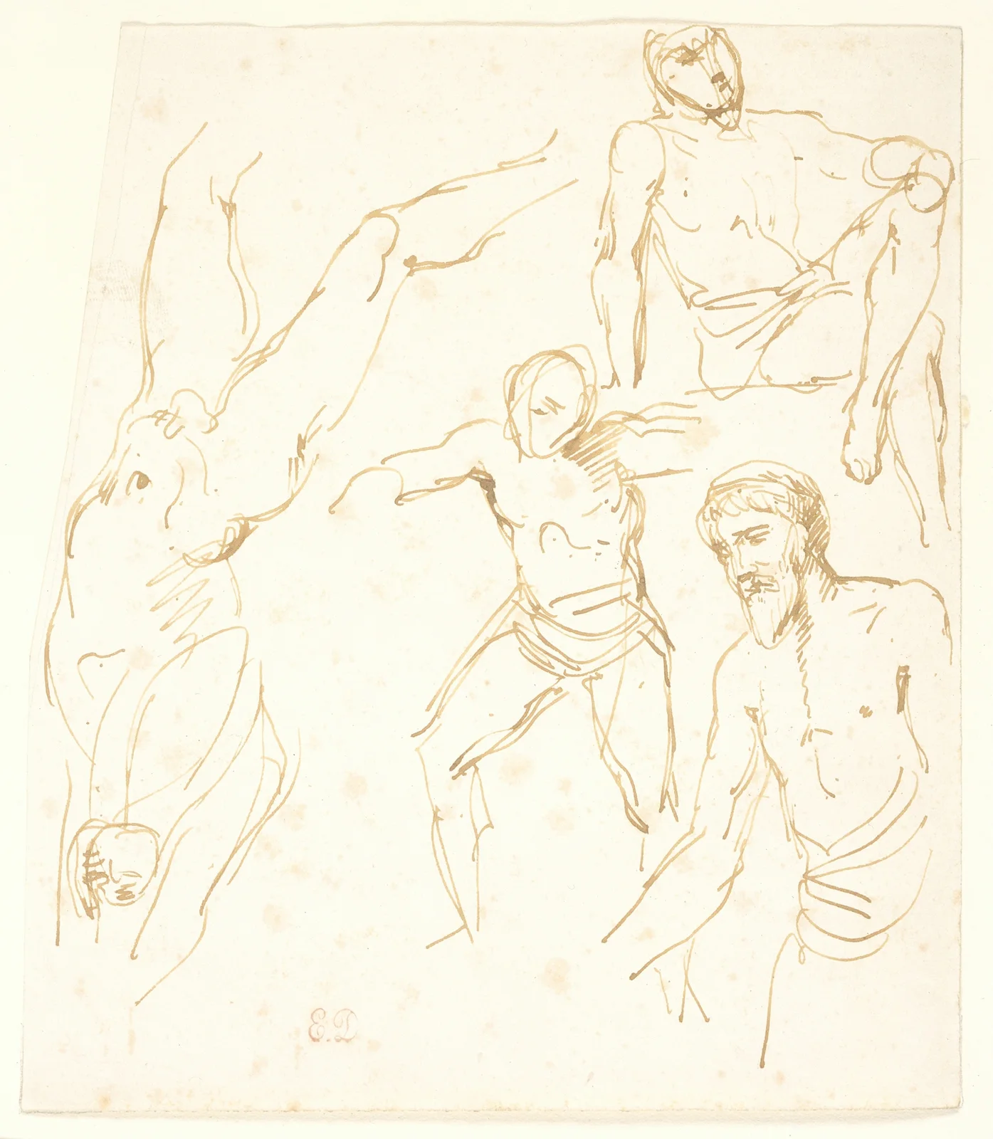 Four Life Studies av Eugène Delacroix