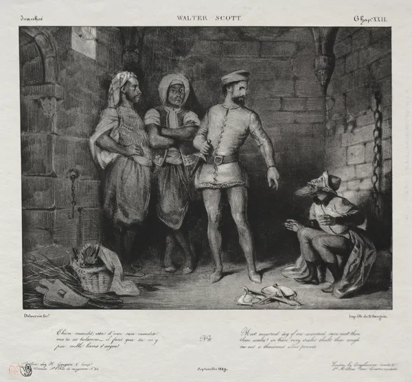 Fronte-Boeuf and the Jew av Eugène Delacroix