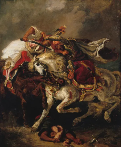 Le Combat du Giaour et du Pacha av Eugène Delacroix