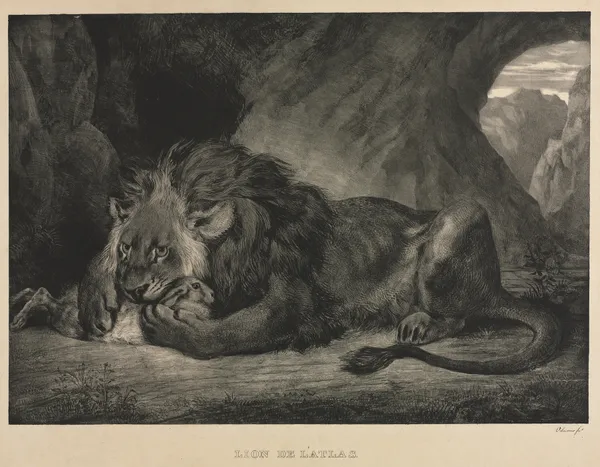 Lion of the Atlas Mountains av Eugène Delacroix
