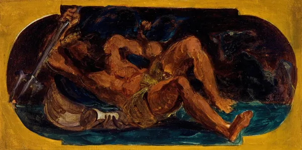 Neptune apaisant les flots av Eugène Delacroix