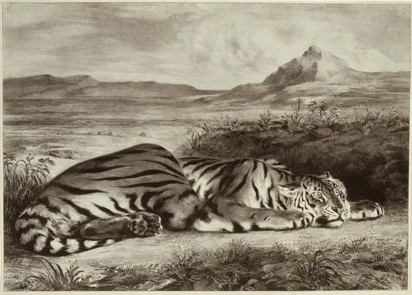 Royal Tiger, 1829 – nr 2 av Eugène Delacroix