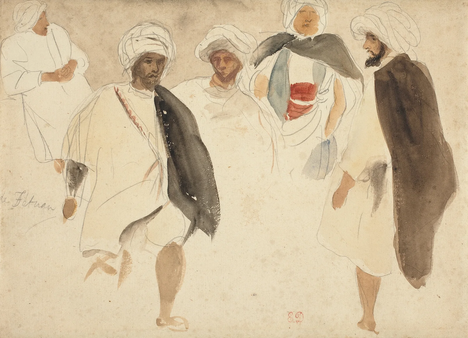 Study of Arabs av Eugène Delacroix