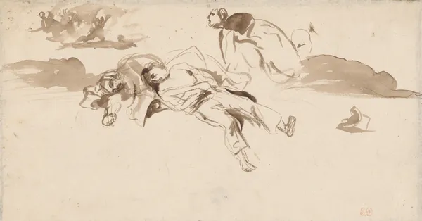 Study of Bodies ‘Liberty Leading the People’ av Eugène Delacroix