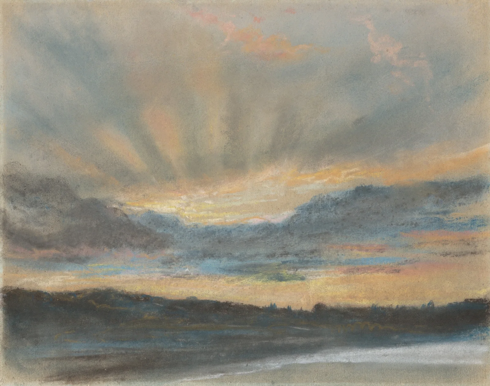 Sunset av Eugène Delacroix