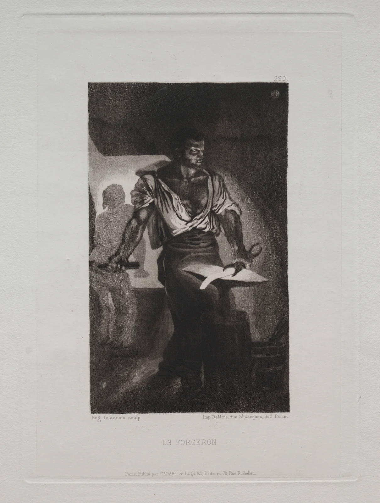The Blacksmith av Eugène Delacroix