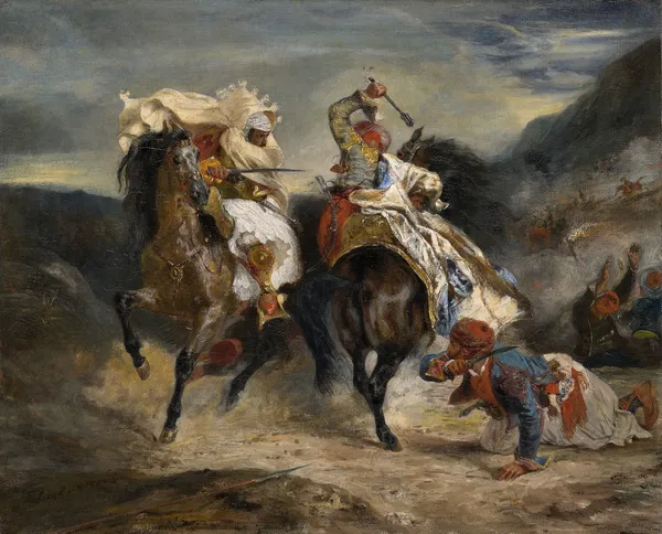 The Combat of the Giaour and Hassan av Eugène Delacroix