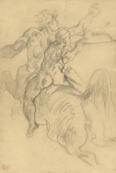 The Education of Achilles, 1844 – nr 1 av Eugène Delacroix