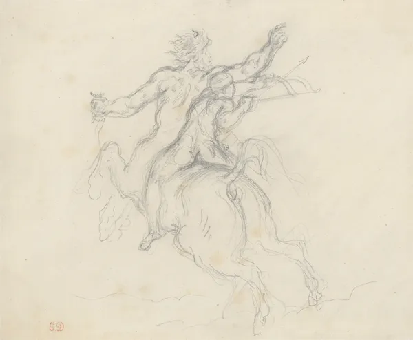 The Education of Achilles, 1844 – nr 2 av Eugène Delacroix