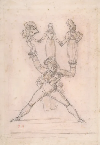 Théâtre Italien (Gioacchino Rossini, 1792-1868) av Eugène Delacroix