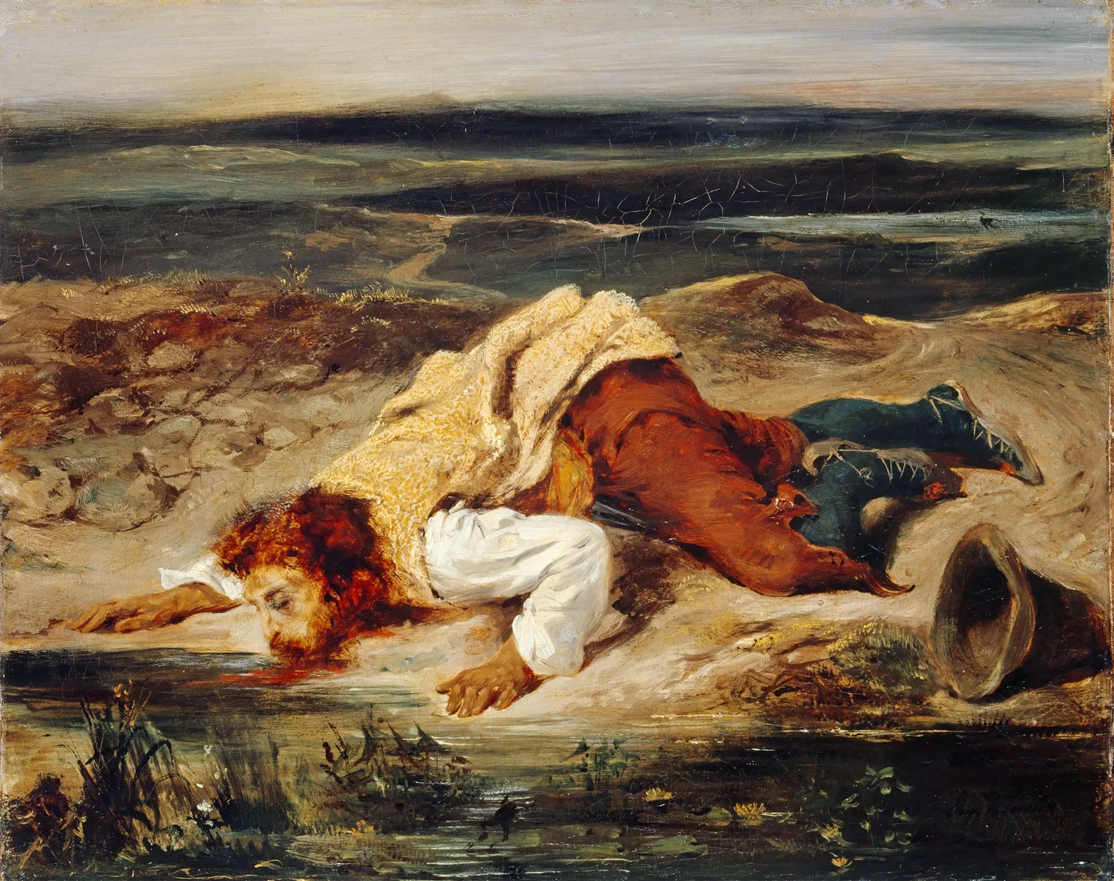 Wounded Brigand (Roman Shepherd) av Eugène Delacroix
