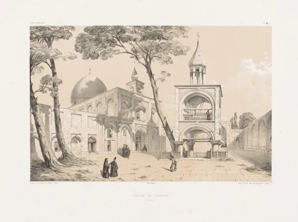 Église de Djoulfa Ispahan av Eugène Flandin