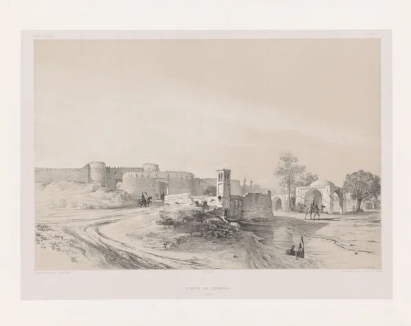 Porte de Chimrân Teheran av Eugène Flandin