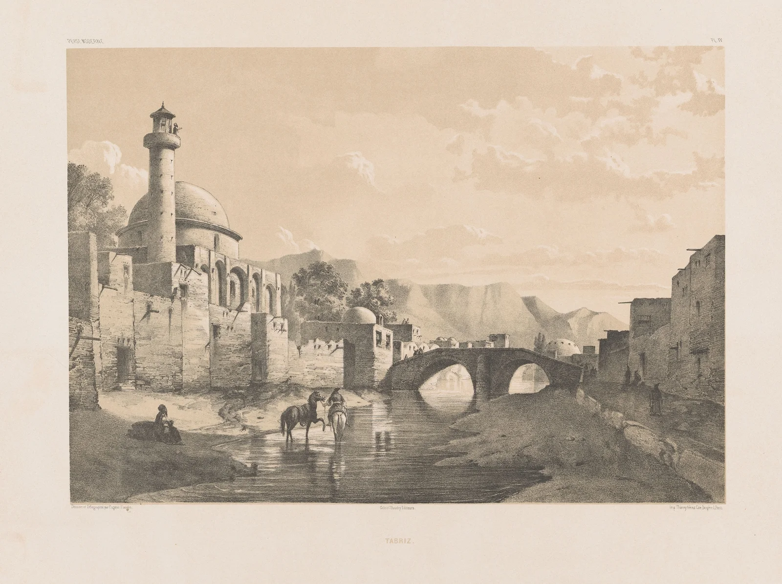 Tabriz av Eugène Flandin