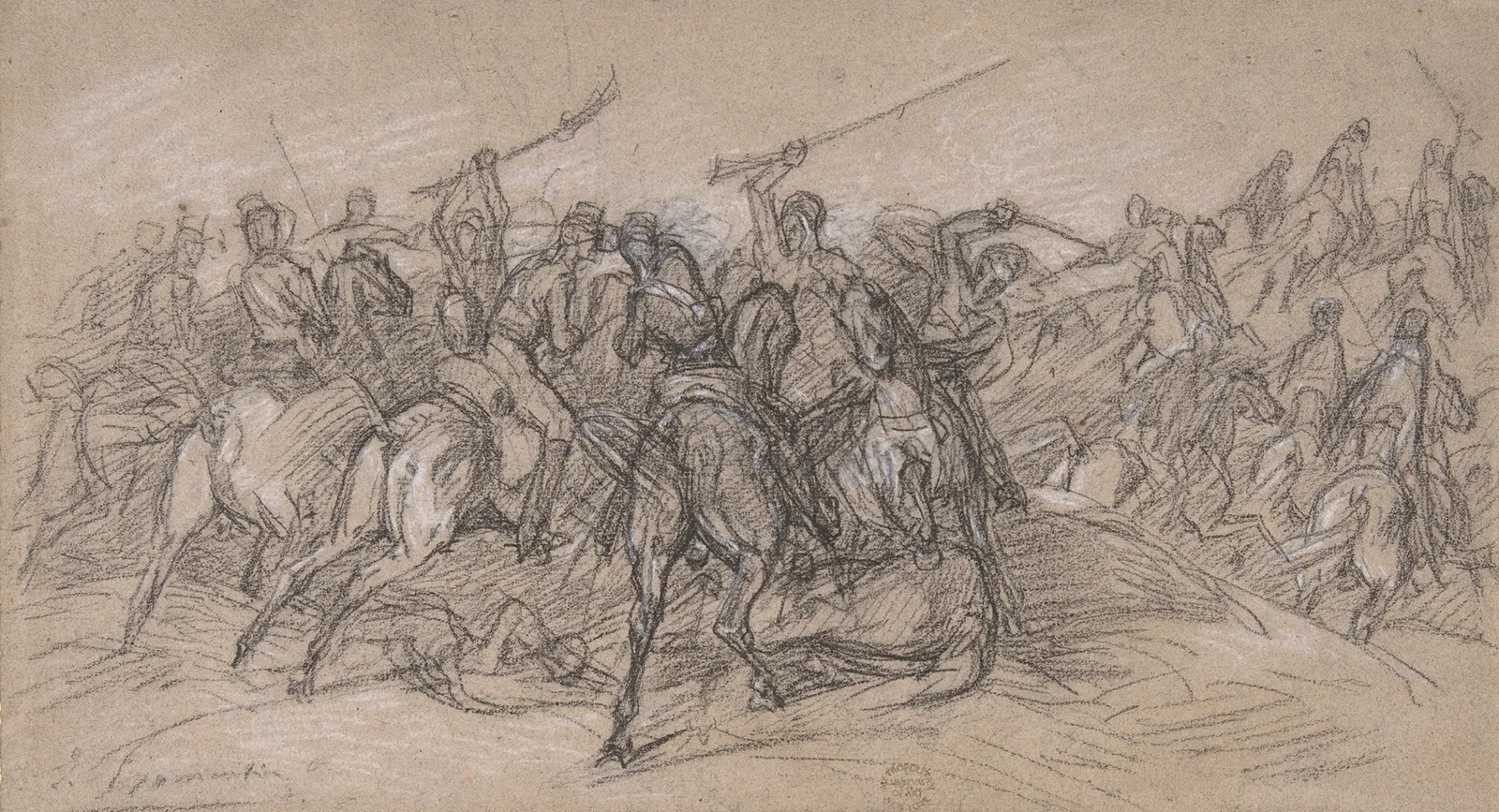 Arab Skirmish (19th century) av Eugène Fromentin