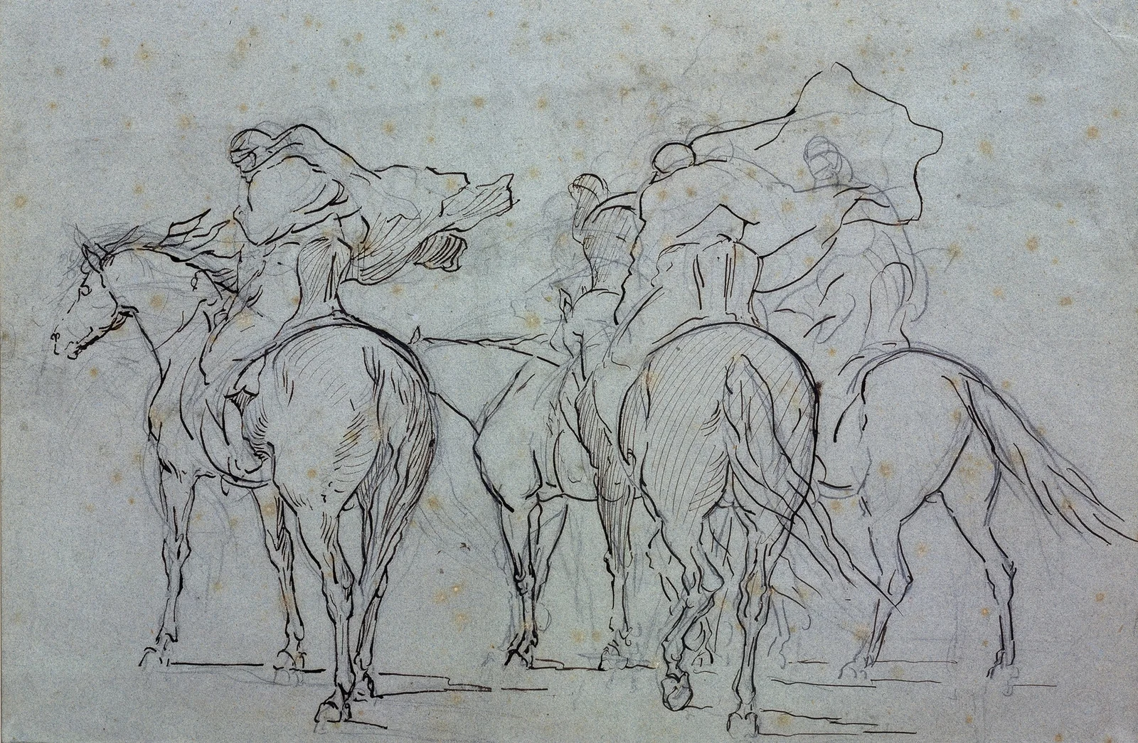 Arabian Horsemen (study) (19th century) av Eugène Fromentin