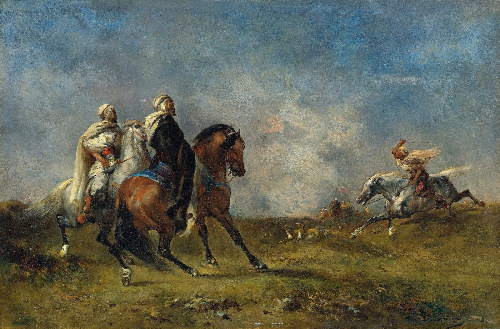La Chasse À La Gazelle (Hunting Gazelle) av Eugène Fromentin