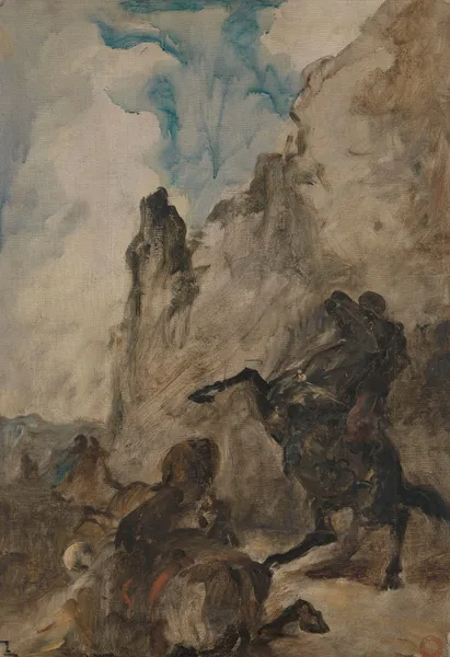 Lion hunting av Eugène Fromentin