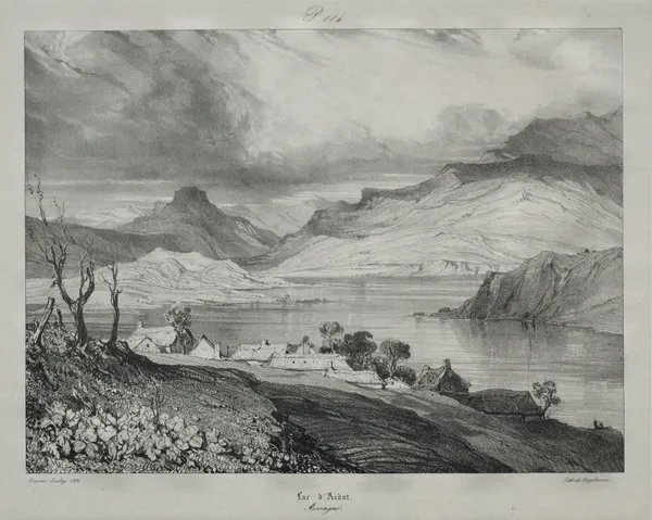 Lac d’Aidat, Auvergne av Eugène Isabey