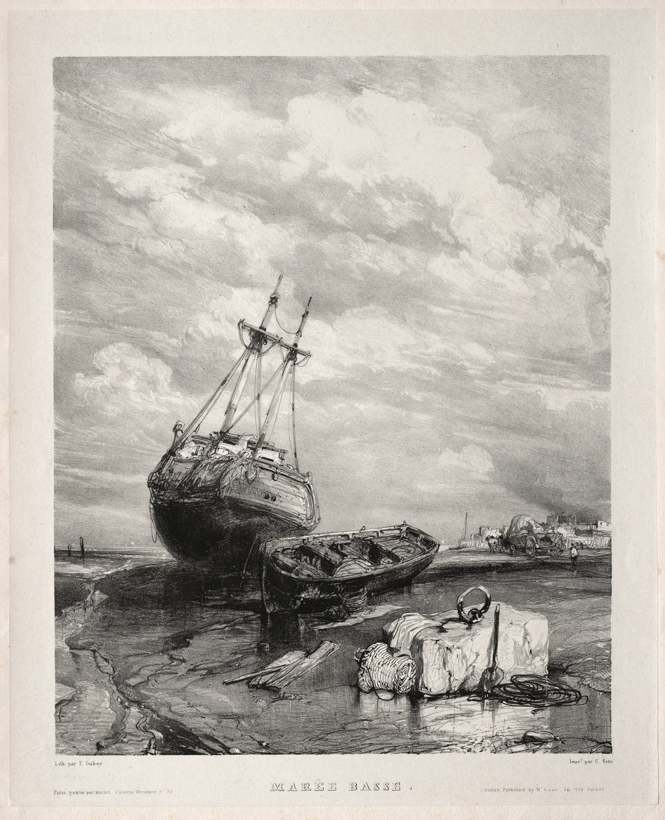 Marée basse av Eugène Isabey