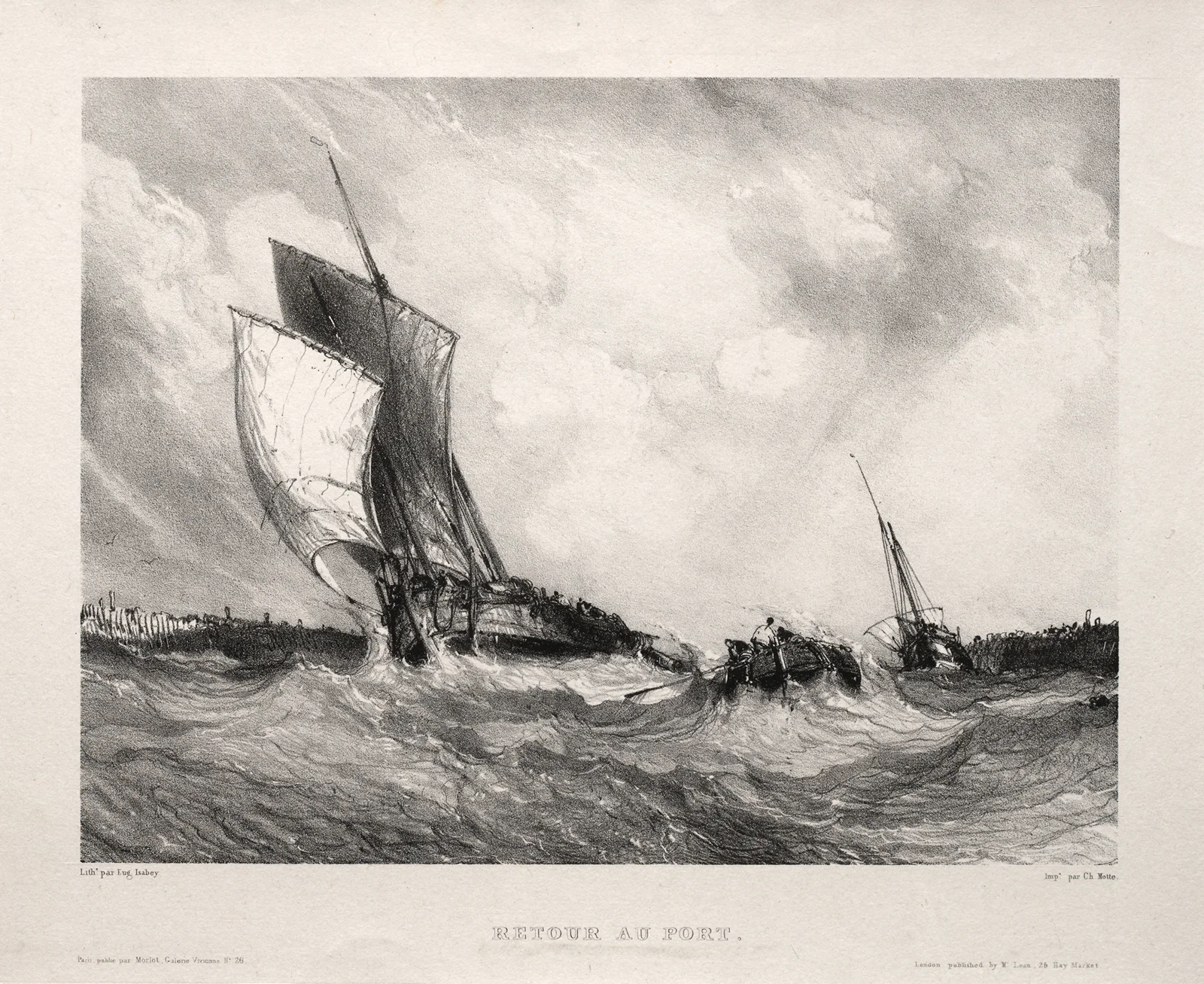 Retour au port av Eugène Isabey