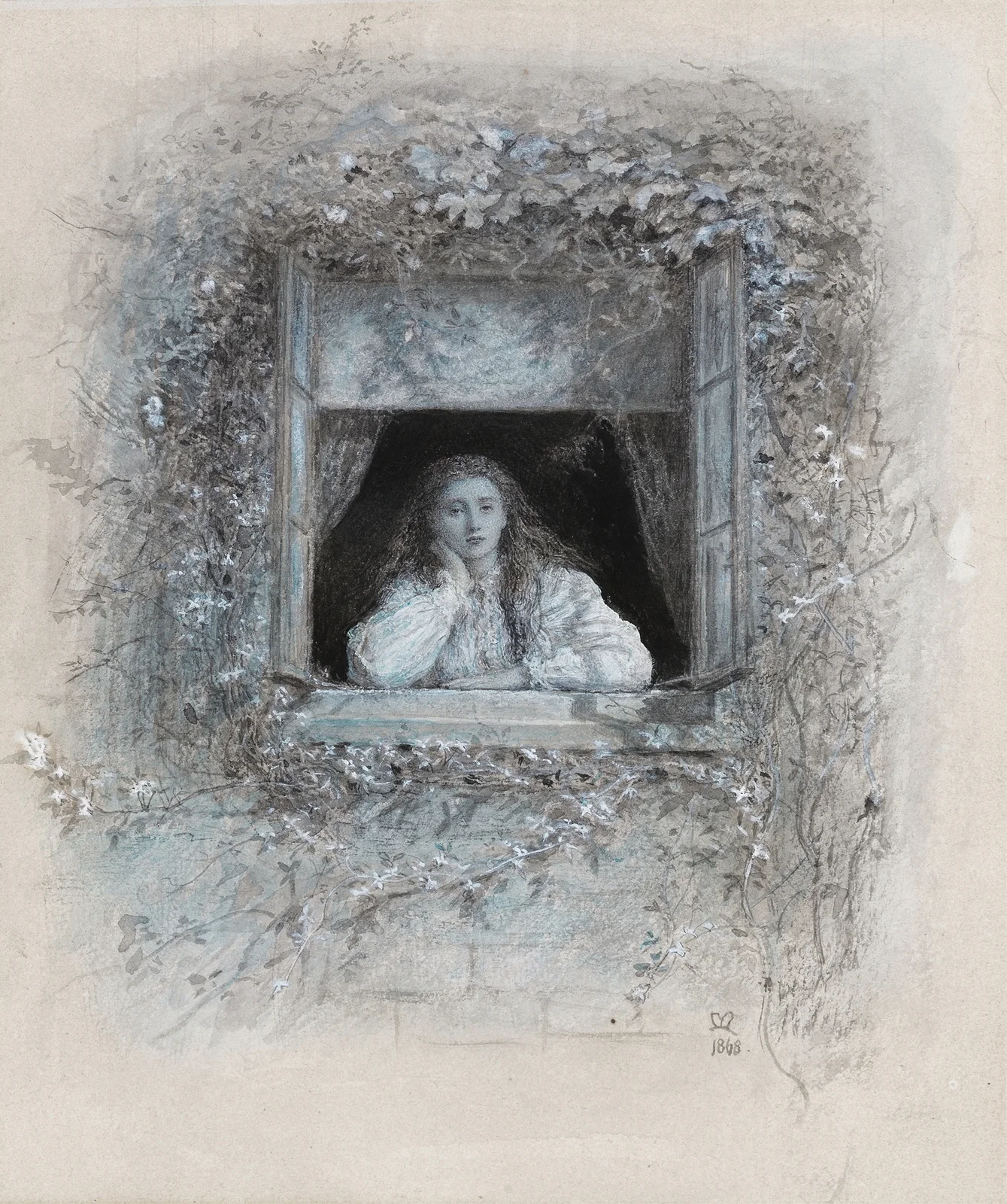 A Reverie av Sir John Everett Millais