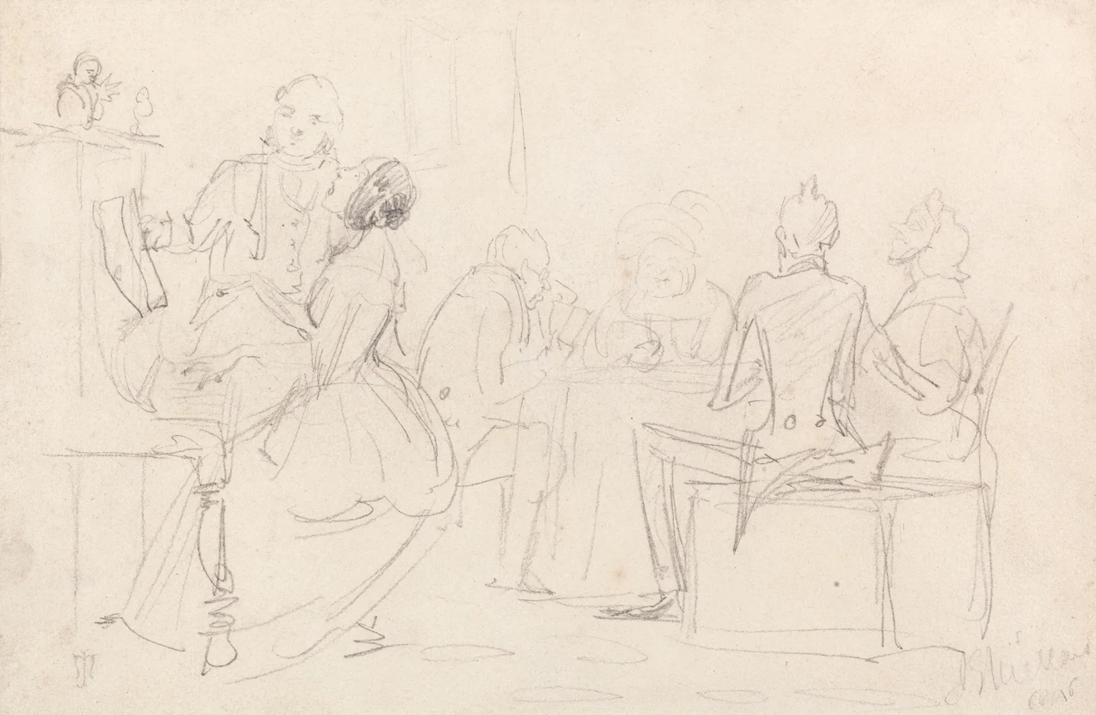 An Evening Party av Sir John Everett Millais