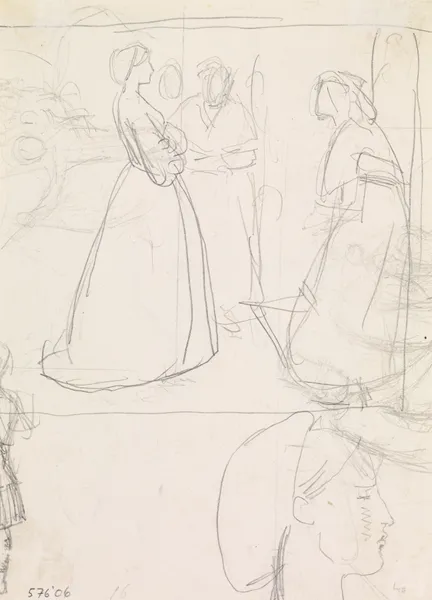 Christina Rossetti’s Maude Clare – Figure and Head Studies, 1859 – nr 2 av Sir John Everett Millais